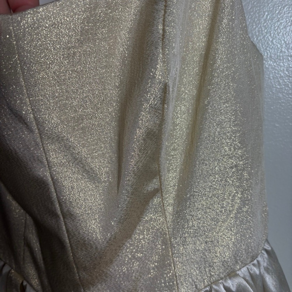 Deadstock 80s Saks L.K.L. by Lawrence Kurtz Mini Dress Sz 4 Gold Bow Cocktail - Picture 5 of 12